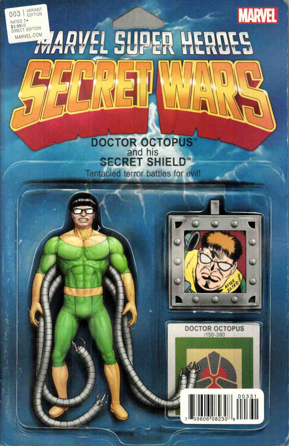 Secret Wars #3 Christopher Action Figure Variant Cover Near Mint (9.4) [Marvel Comic] THUMBNAIL
