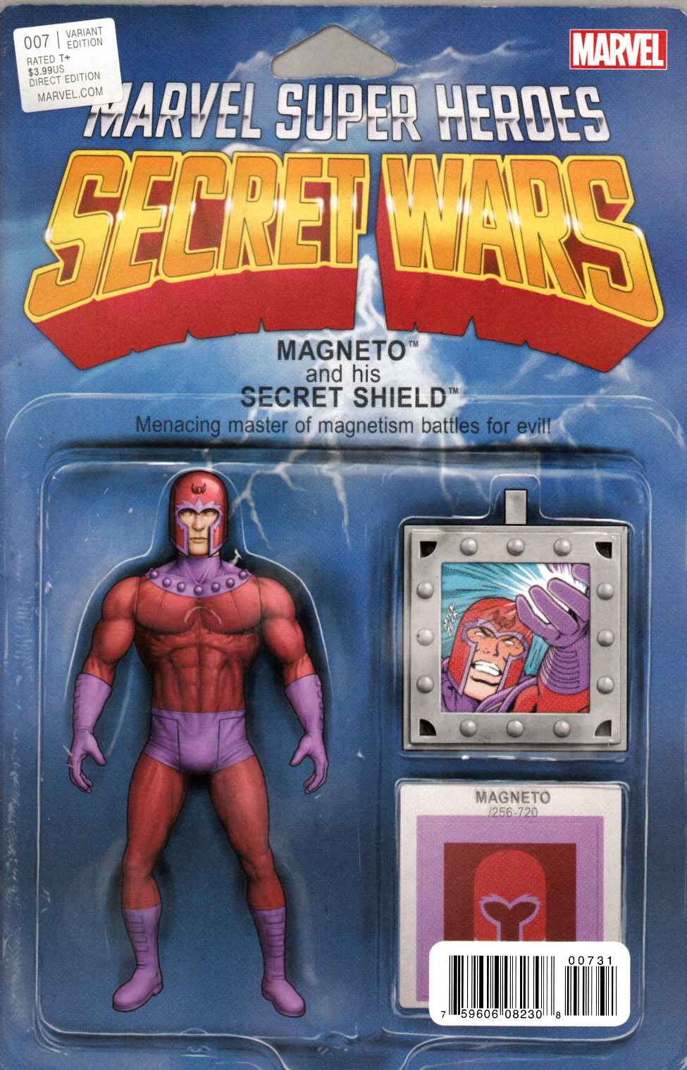 Secret Wars #7 Christopher Action Figure Variant Cover Near Mint (9.4) [Marvel Comic] LARGE