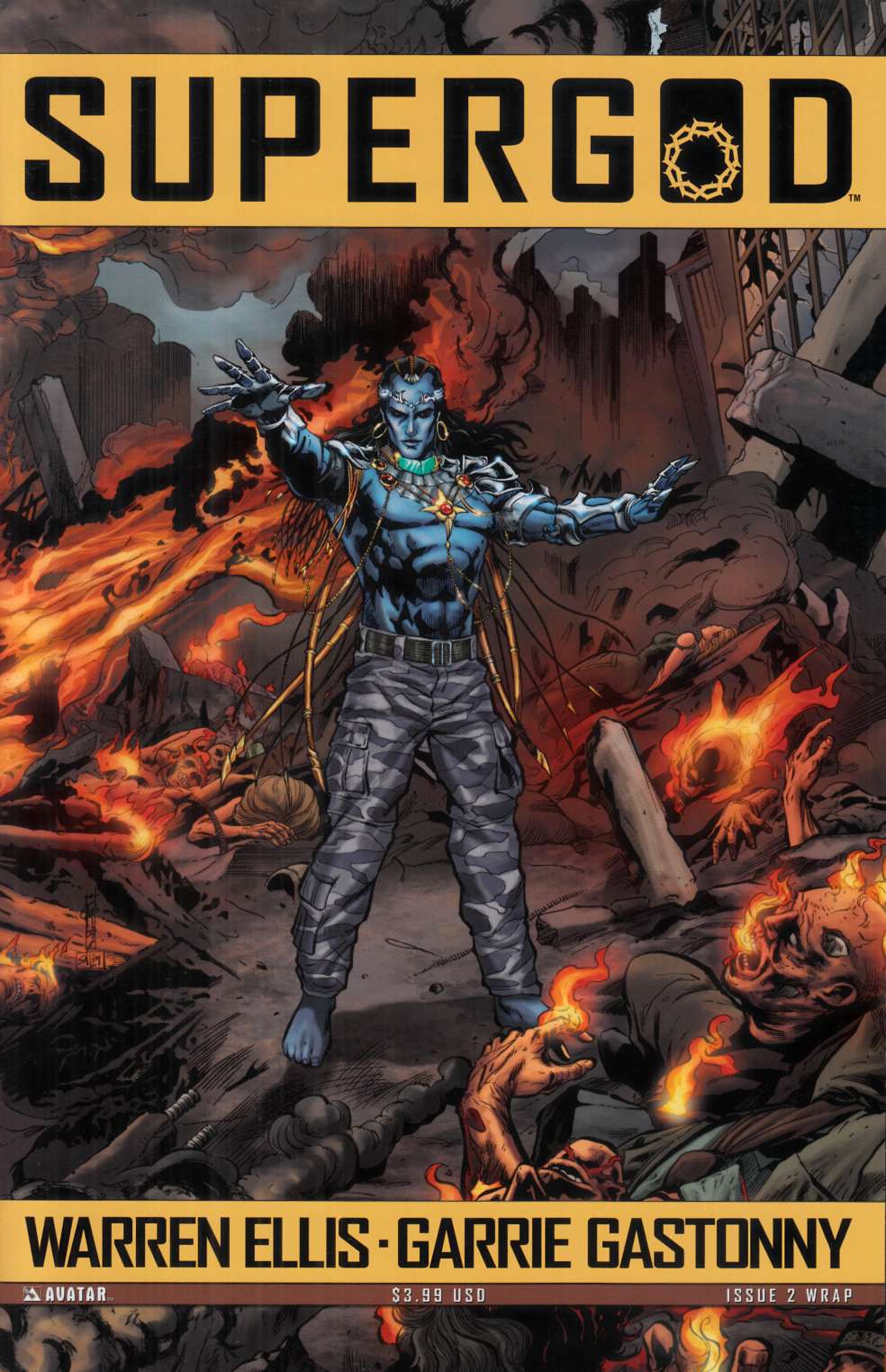 Supergod #2 Wrap Cover Near Mint (9.4) [Avatar Comic] THUMBNAIL