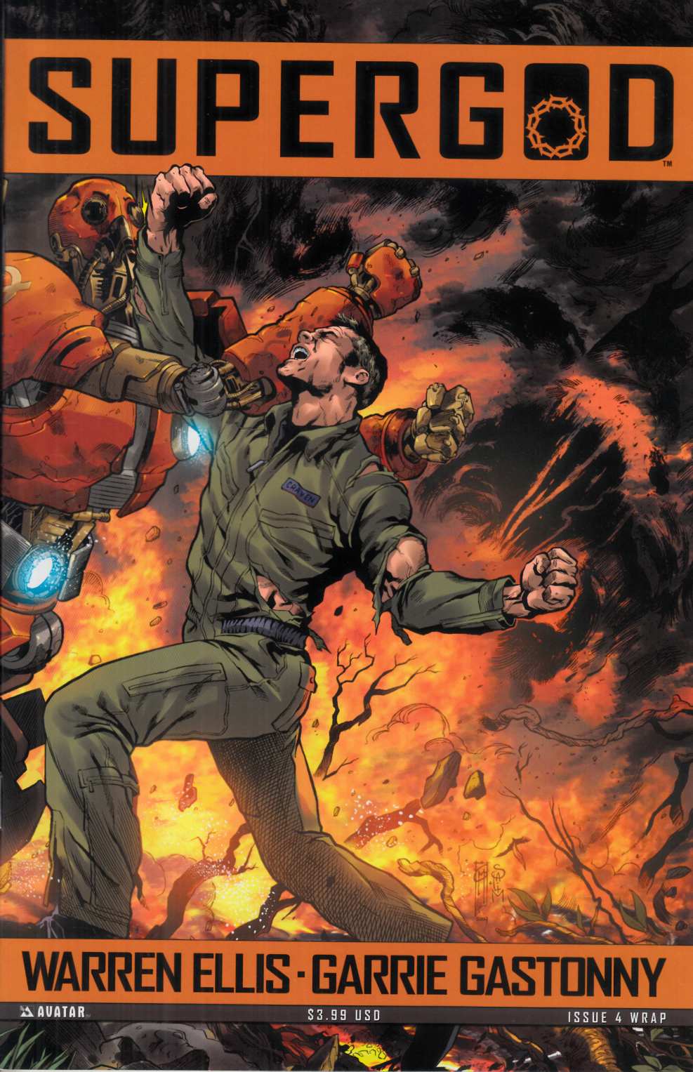Supergod #4 Wrap Cover Near Mint (9.4) [Avatar Comic] THUMBNAIL