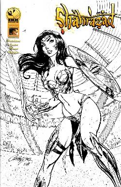 Shahrazad #3 J Scott Campbell B&W Variant Cover [Comic] LARGE