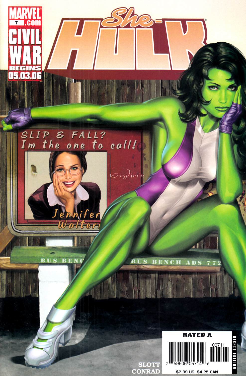 She Hulk #7 Near Mint (9.4) [Marvel Comic] LARGE