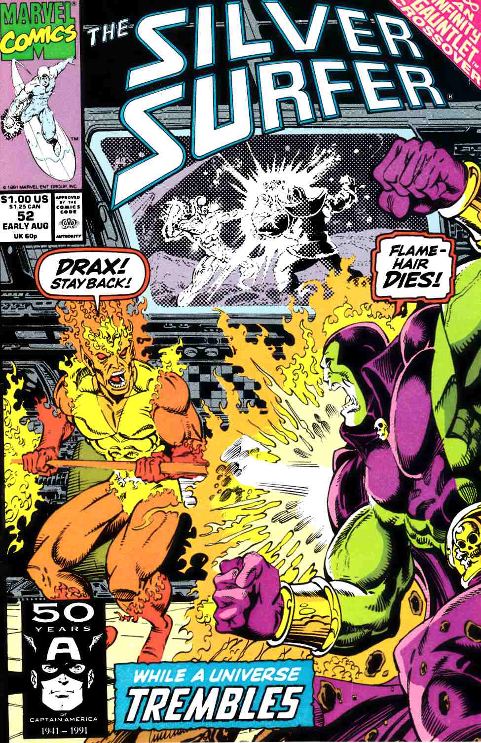 Silver Surfer #52 Fine (6.0) [Marvel Comic] THUMBNAIL
