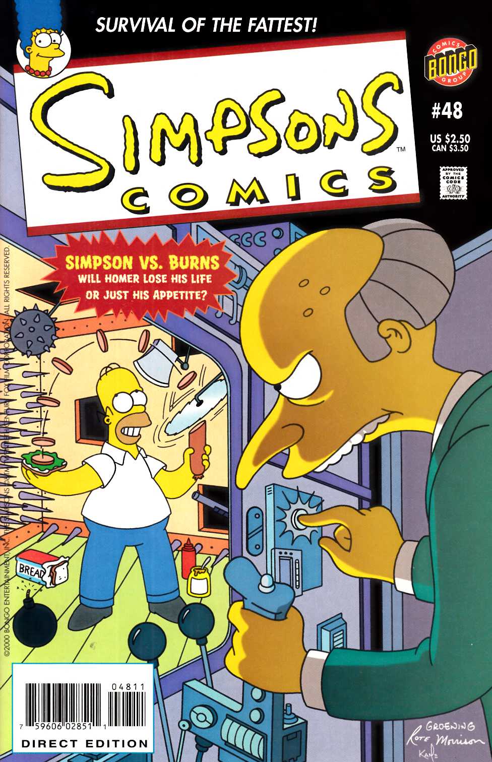 Simpsons Comics #48 Near Mint (9.4) [Bongo Comic] THUMBNAIL