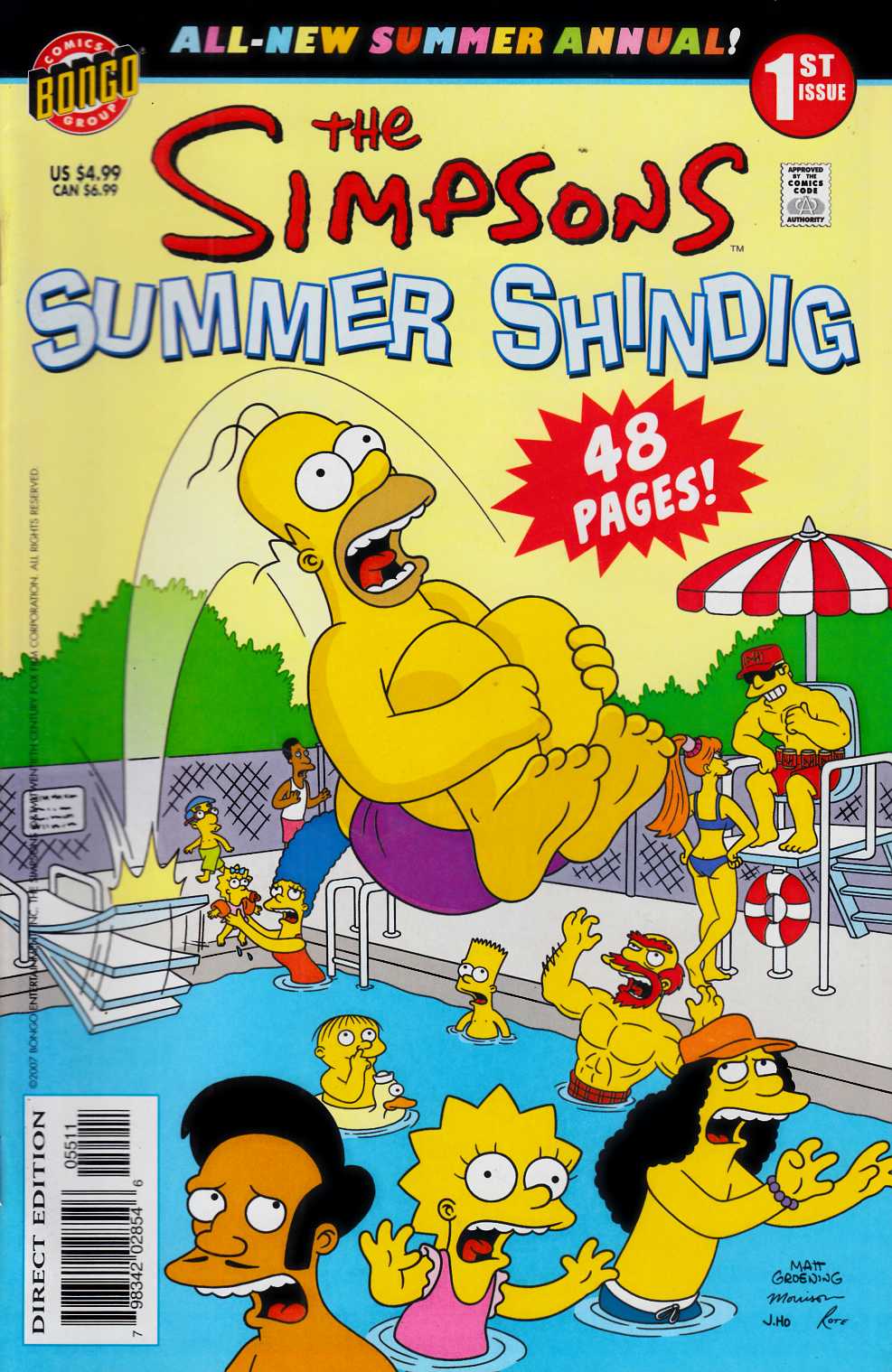 Simpsons Summer Shindig #1 Very Fine (8.0) [Bongo Comic] THUMBNAIL