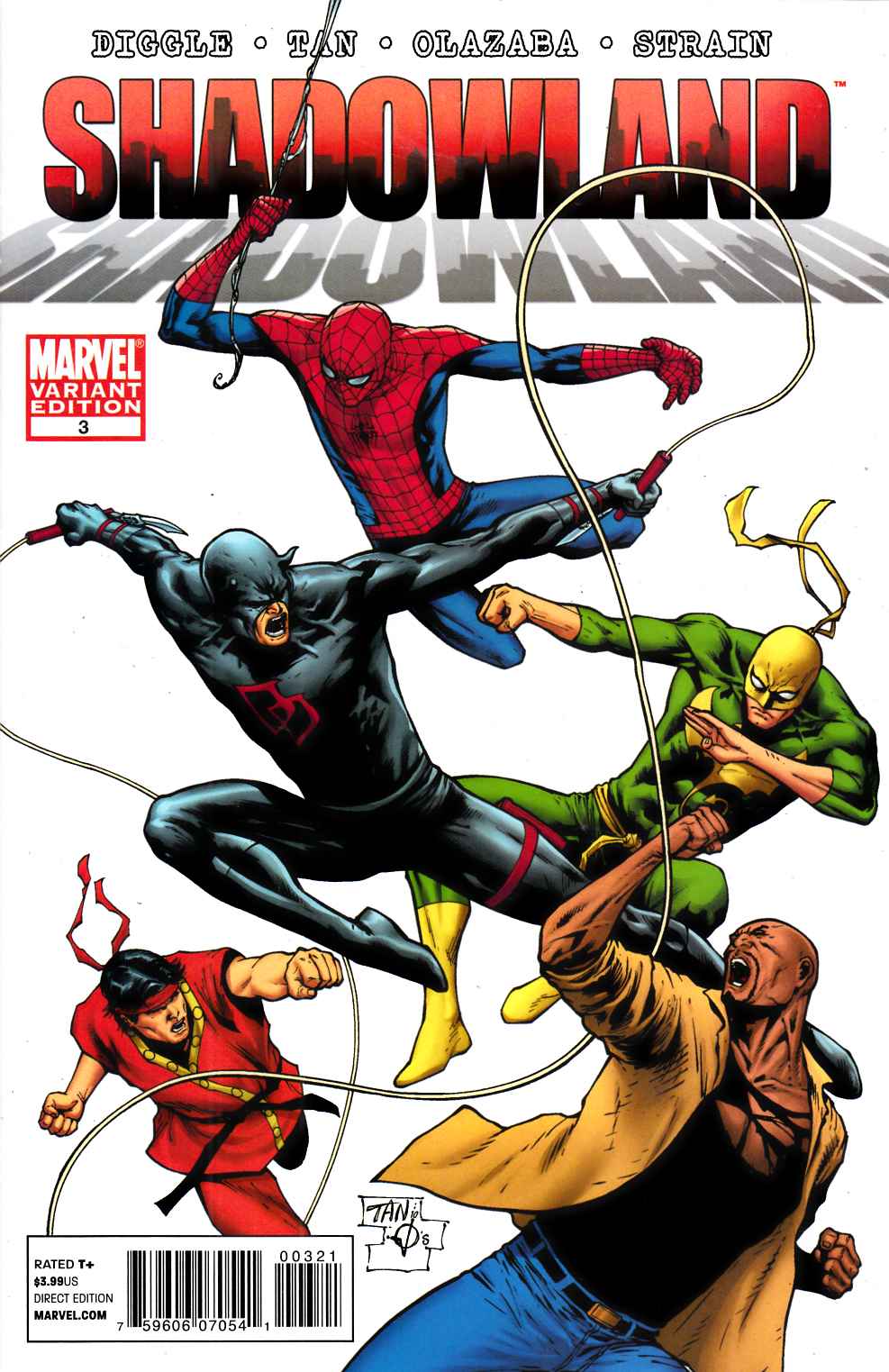 Shadowland #3 Tan Variant Cover Near Mint (9.4) [Marvel Comic] THUMBNAIL