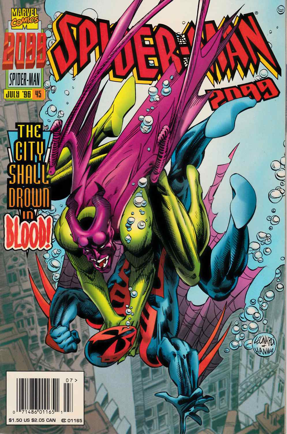 Spider-Man 2099 #45 Newsstand Edition Very Fine (8.0) [Marvel Comic] LARGE