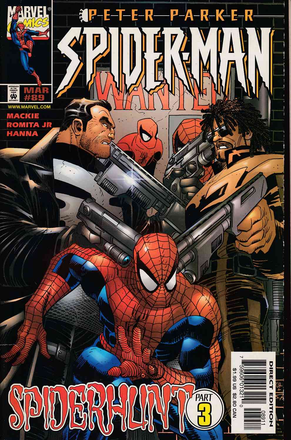 Spider-Man #89 Cover B Fine Minus (5.5) [Marvel Comic] THUMBNAIL