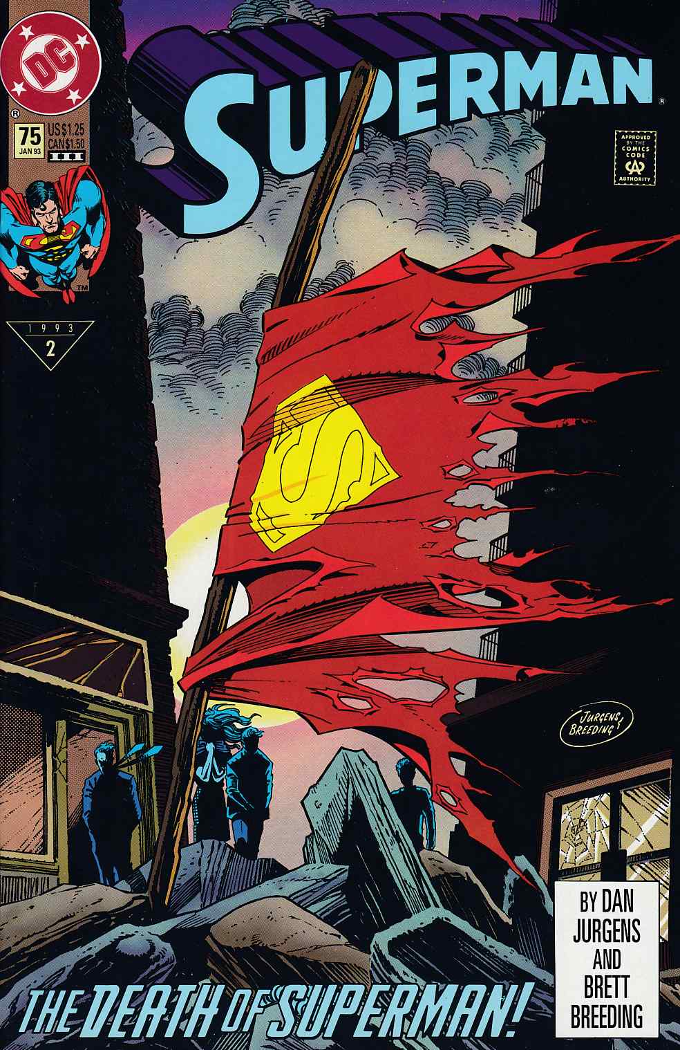 Superman #75 Third Printing Very Fine Minus (7.5) [DC Comic] THUMBNAIL
