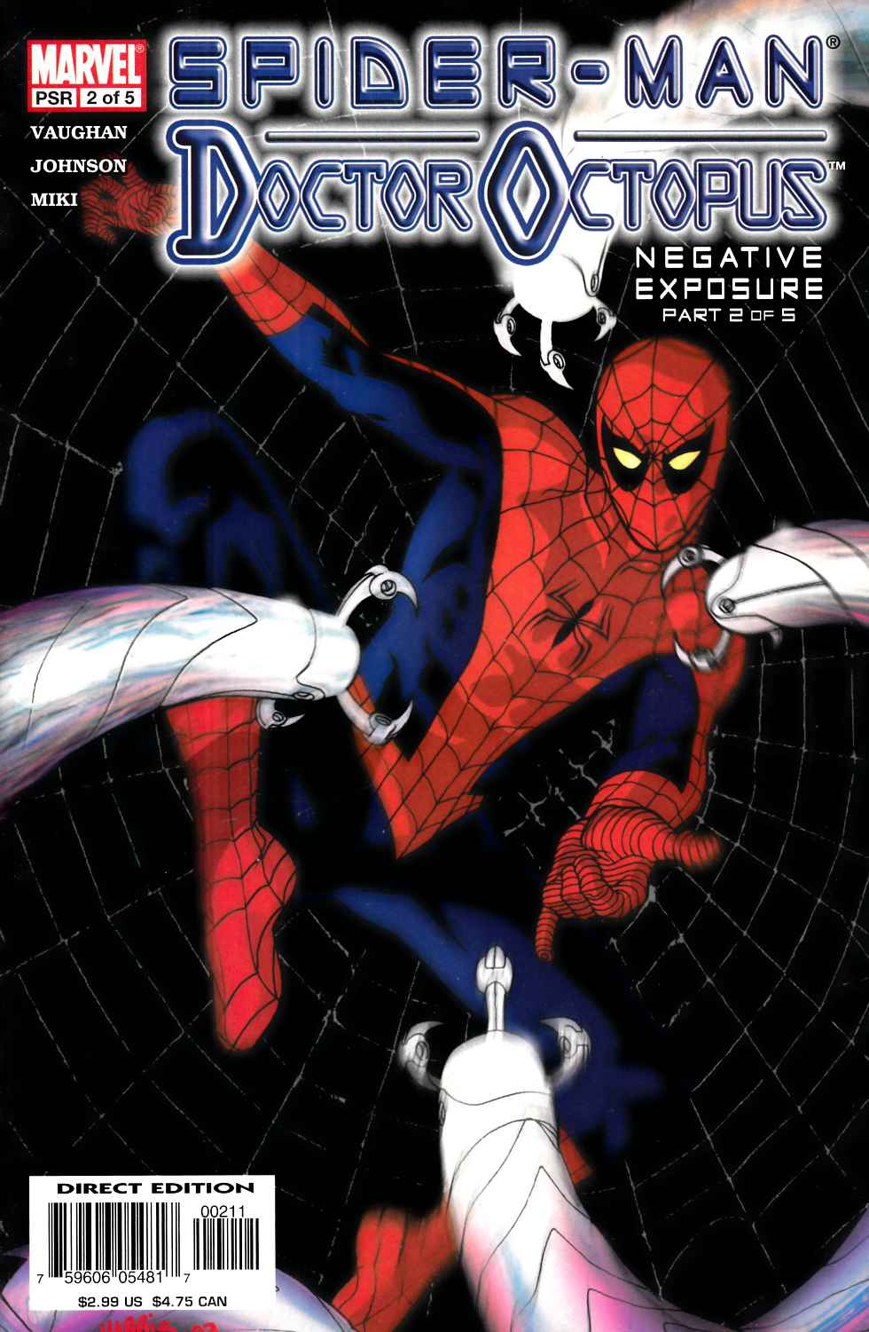 Spider-Man Doctor Octopus Negative Exposure #2 Near Mint Minus (9.2) [Marvel Comic] THUMBNAIL