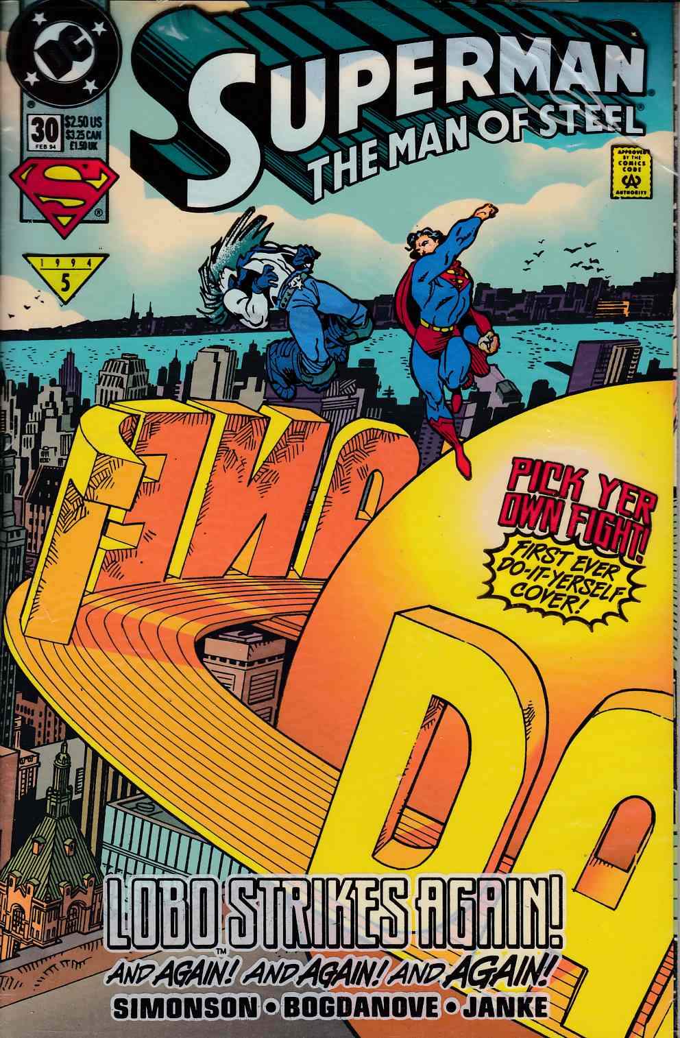 Superman The Man of Steel #30 Open Polybag Very Fine (8.0) [DC Comic] THUMBNAIL