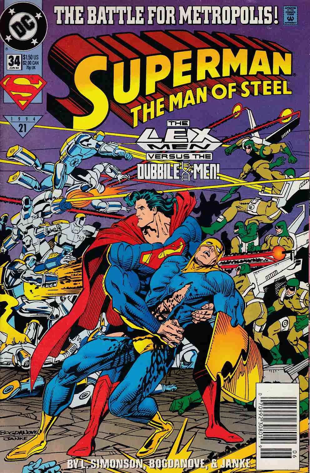 Superman The Man of Steel #34 Newsstand Edition Near Mint (9.4) [DC Comic] THUMBNAIL