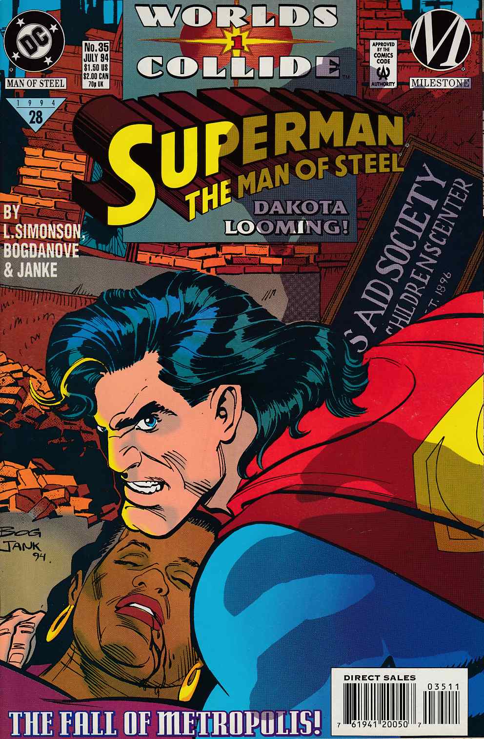 Superman The Man of Steel #35 Near Mint (9.4) [DC Comic] LARGE