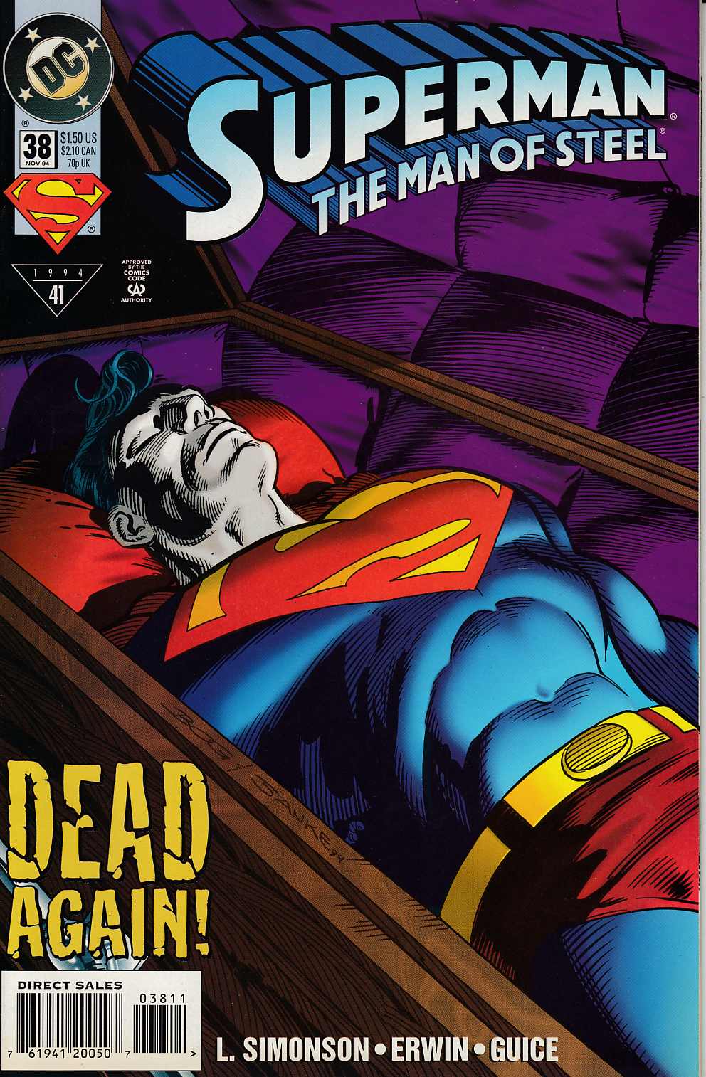 Superman The Man of Steel #38 Very Fine (8.0) [DC Comic] LARGE