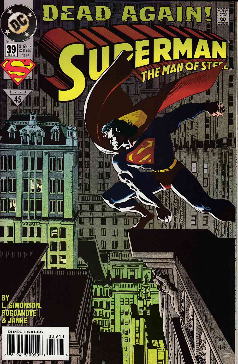 Superman The Man of Steel #39 Near Mint (9.4) [DC Comic] LARGE