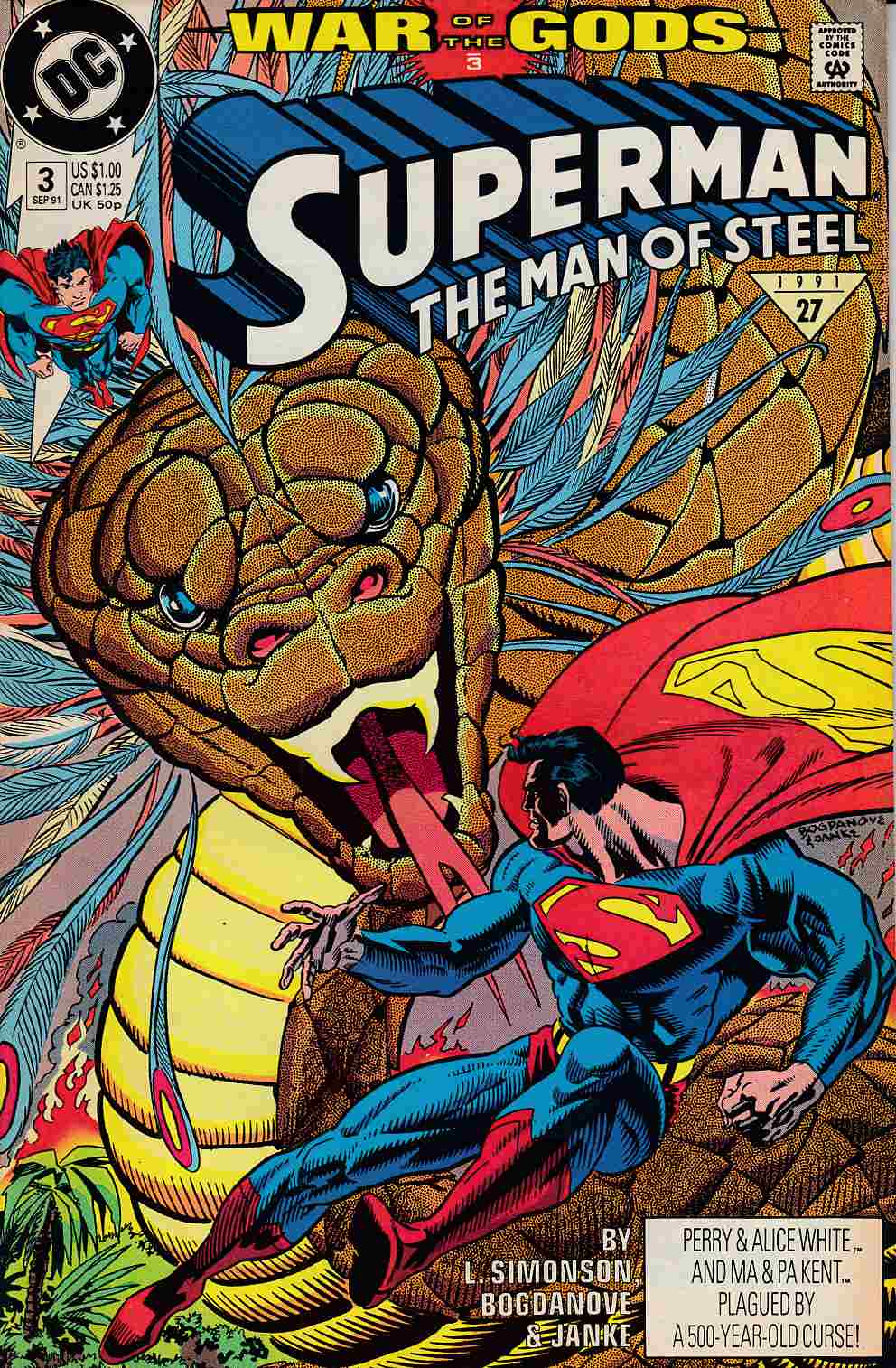 Superman The Man of Steel #3 Very Fine Minus (7.5) [DC Comic] THUMBNAIL