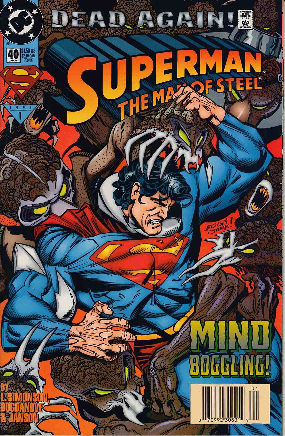Superman The Man of Steel #40 Newsstand Edition Very Fine (8.0) [DC Comic] LARGE