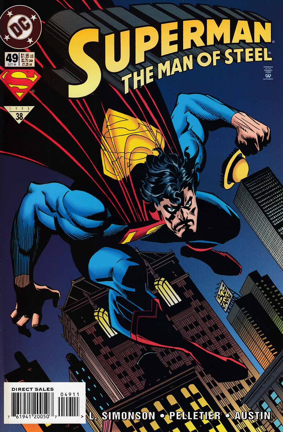 Superman The Man of Steel #49 Very Fine (8.0) [DC Comic] LARGE