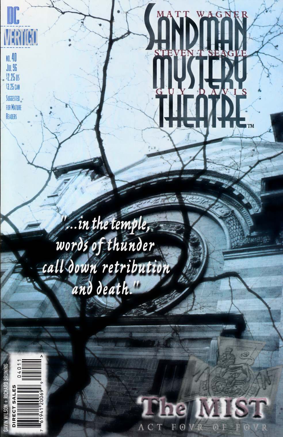 Sandman Mystery Theatre #40 Near Mint (9.4) [DC Comic] LARGE