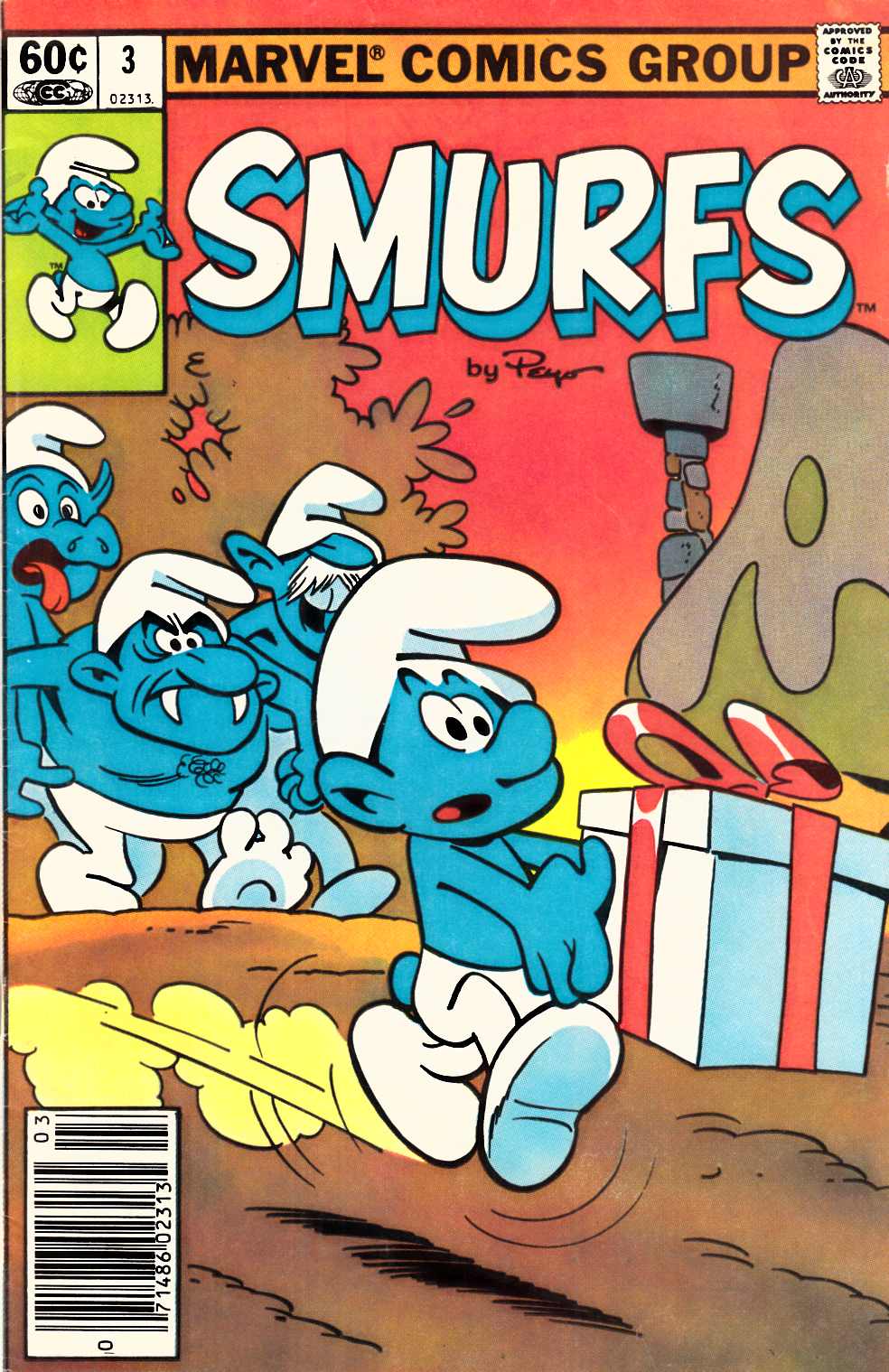 Smurfs #3 Newsstand Edition Very Good (4.0) [Marvel Comic] THUMBNAIL