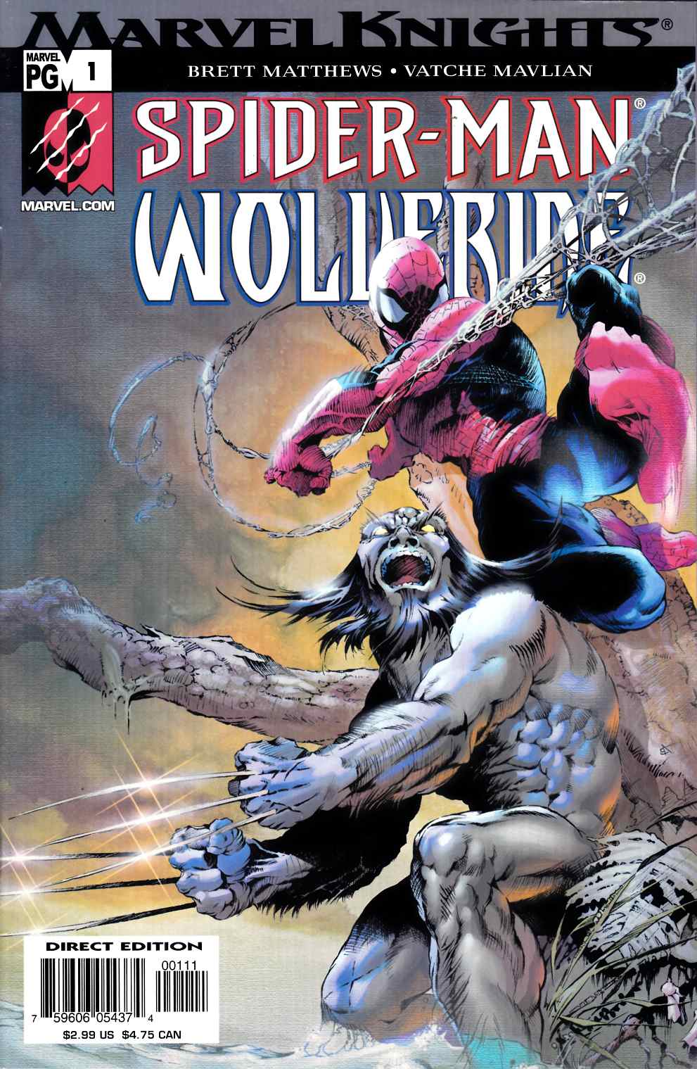 Spider-Man Wolverine #1 Very Fine (8.0) [Marvel Comic] LARGE