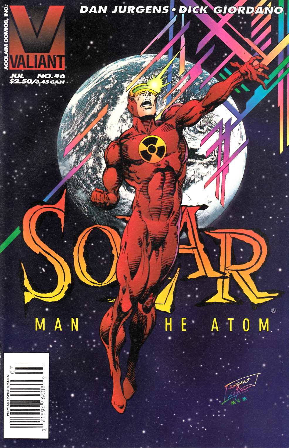 Solar Man of the Atom #46 Newsstand Edition Very Fine (8.0) [Valiant Comic] THUMBNAIL