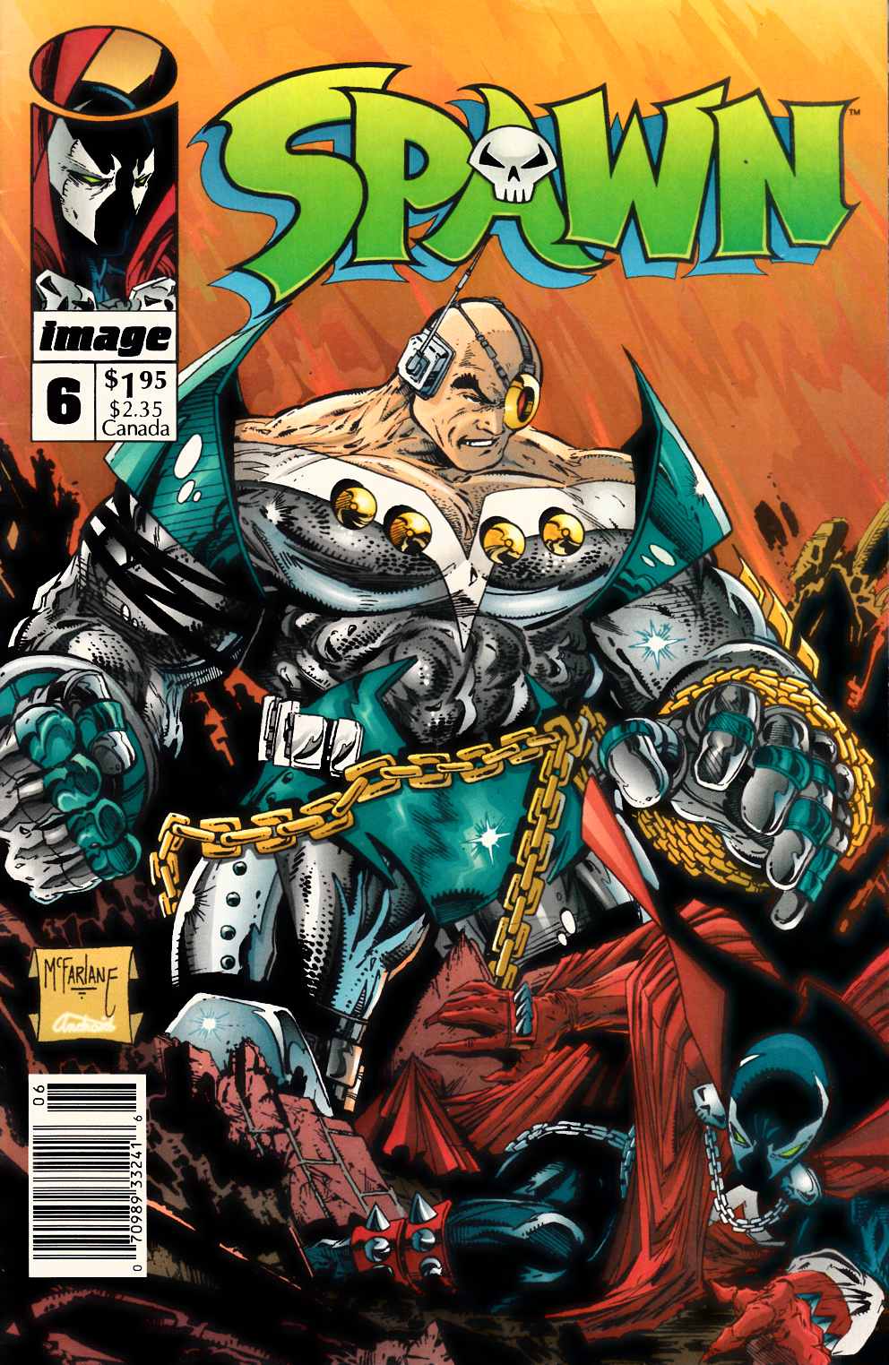 Spawn #6 Newsstand Edition Fine (6.0) [Image Comic] LARGE
