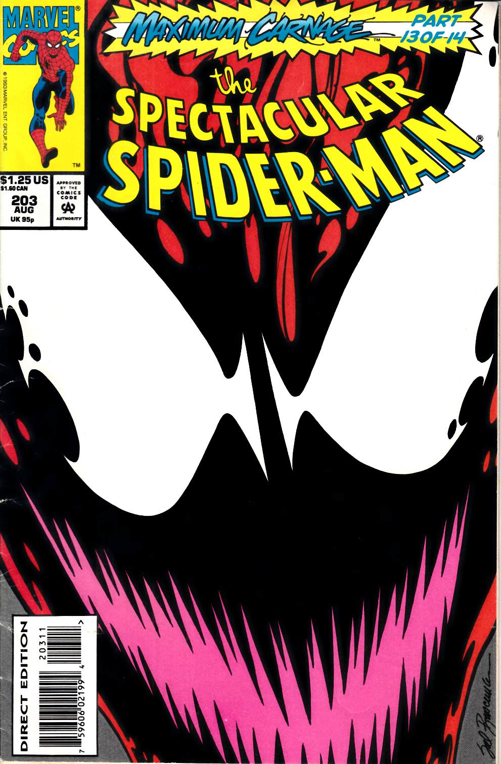 Spectacular Spider-Man #203 Good Plus (2.5) [Marvel Comic] THUMBNAIL