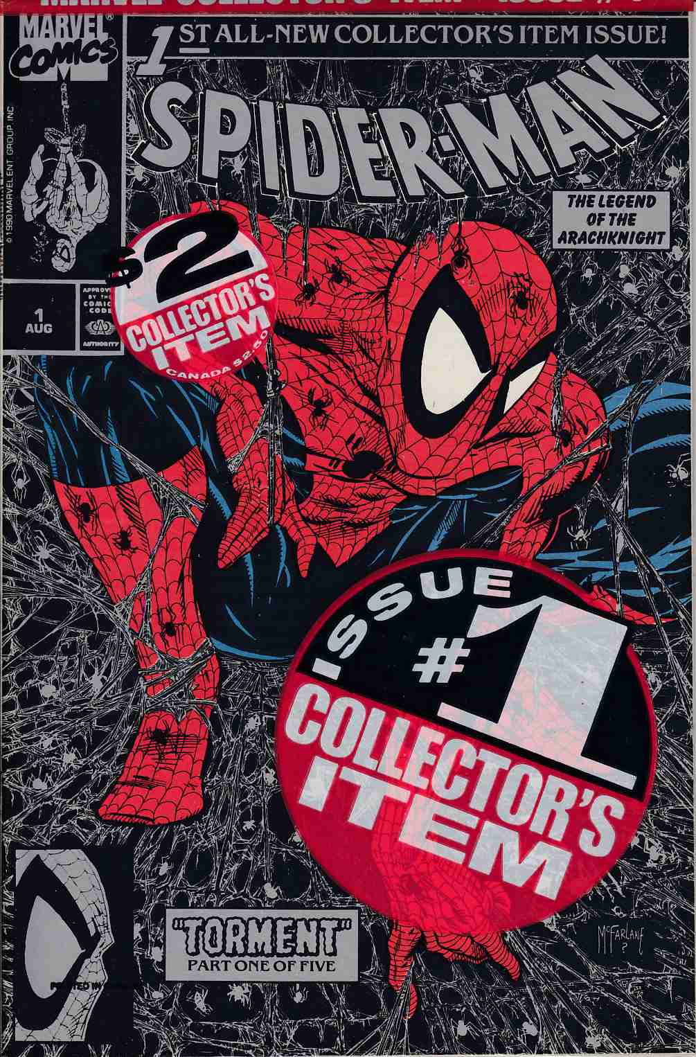 Spider-Man #1 Silver Polybagged Edition Near Mint (9.4) [Marvel Comic] THUMBNAIL