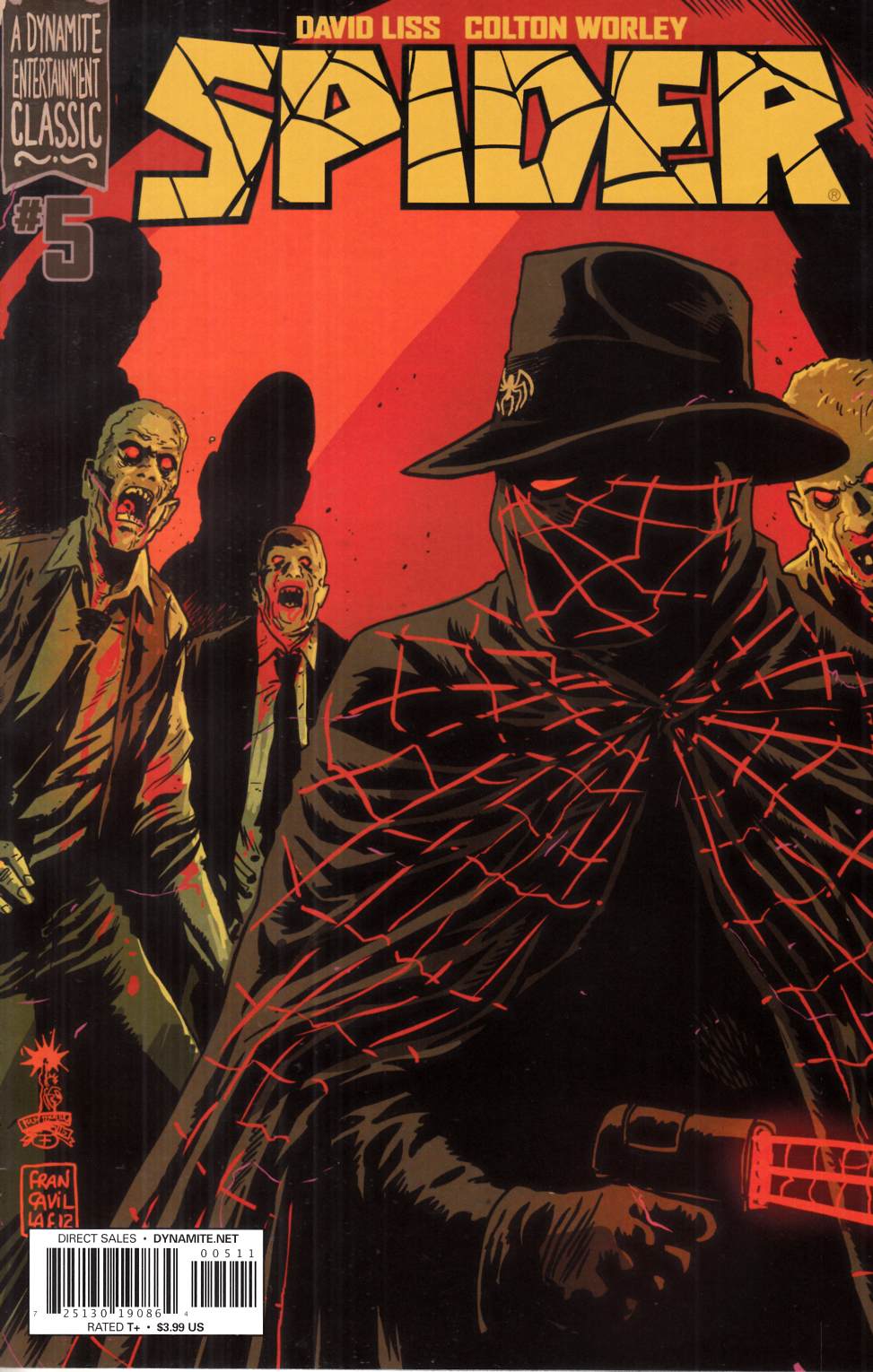 The Spider #5 Francavilla Variant Cover Very Fine (8.0) [Dynamite Comic] THUMBNAIL