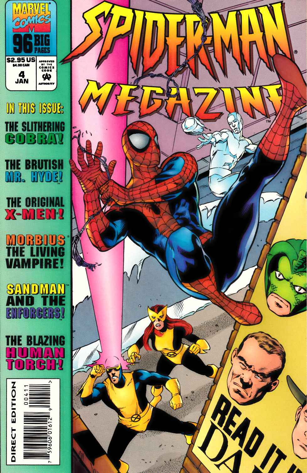 Spider-Man Megazine #4 Near Mint Minus (9.2) [Marvel Comic] THUMBNAIL
