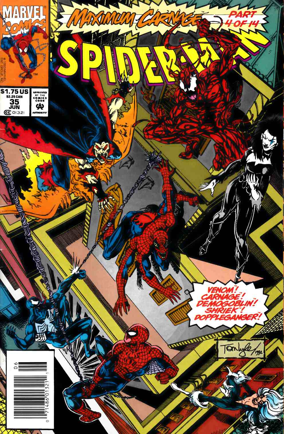 Spider-Man #35 Newsstand Edition Very Fine (8.0) [Marvel Comic] LARGE