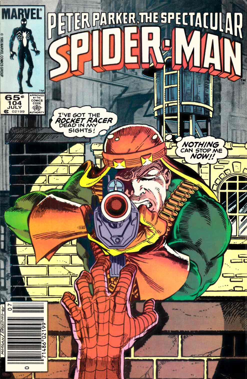 Spectacular Spider-Man #104 Newsstand Edition Very Fine (8.0) [Marvel Comic] THUMBNAIL