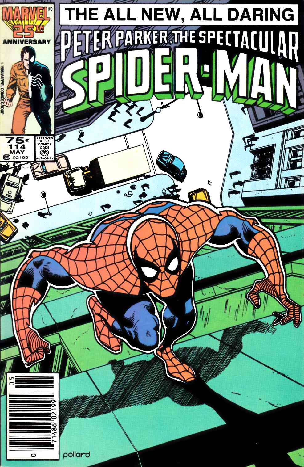 Spectacular Spider-Man #114 Newsstand Edition Fine (6.0) [Marvel Comic] LARGE