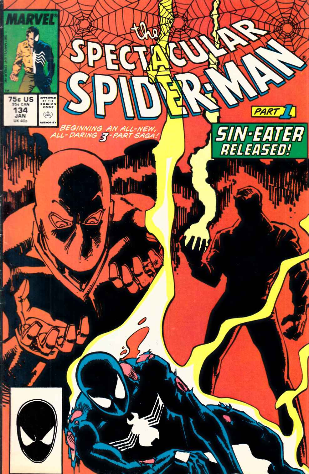 Spectacular Spider-Man #134 Very Fine (8.0) [Marvel Comic] THUMBNAIL