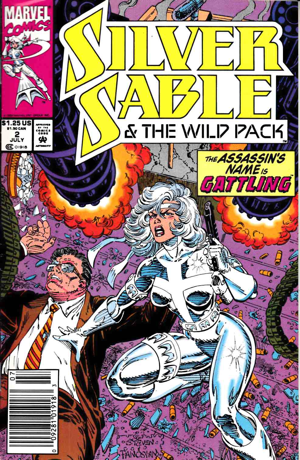 Silver Sable and the Wild Pack #2 Newsstand Edition Fine (6.0) [Marvel Comic] THUMBNAIL