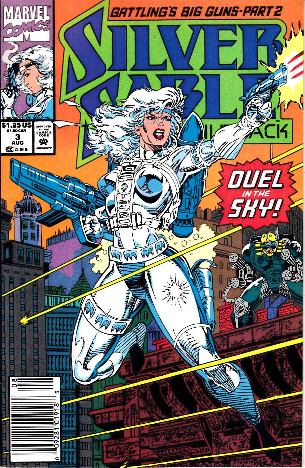 Silver Sable and the Wild Pack #3 Newsstand Edition Very Fine (8.0) [Marvel Comic] LARGE