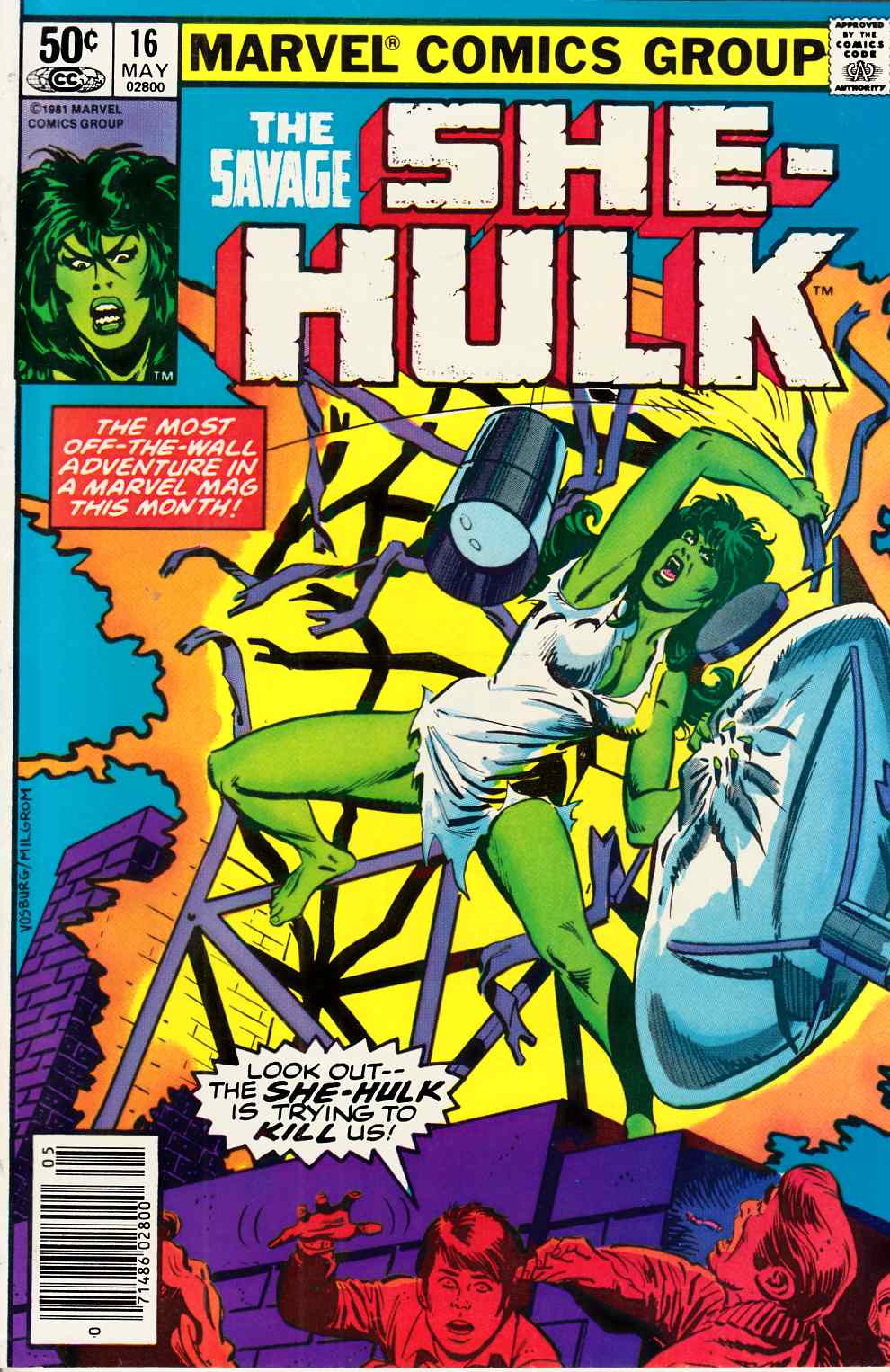 Savage She-Hulk #16 Newsstand Edition Very Fine (8.0) [Marvel Comic] THUMBNAIL