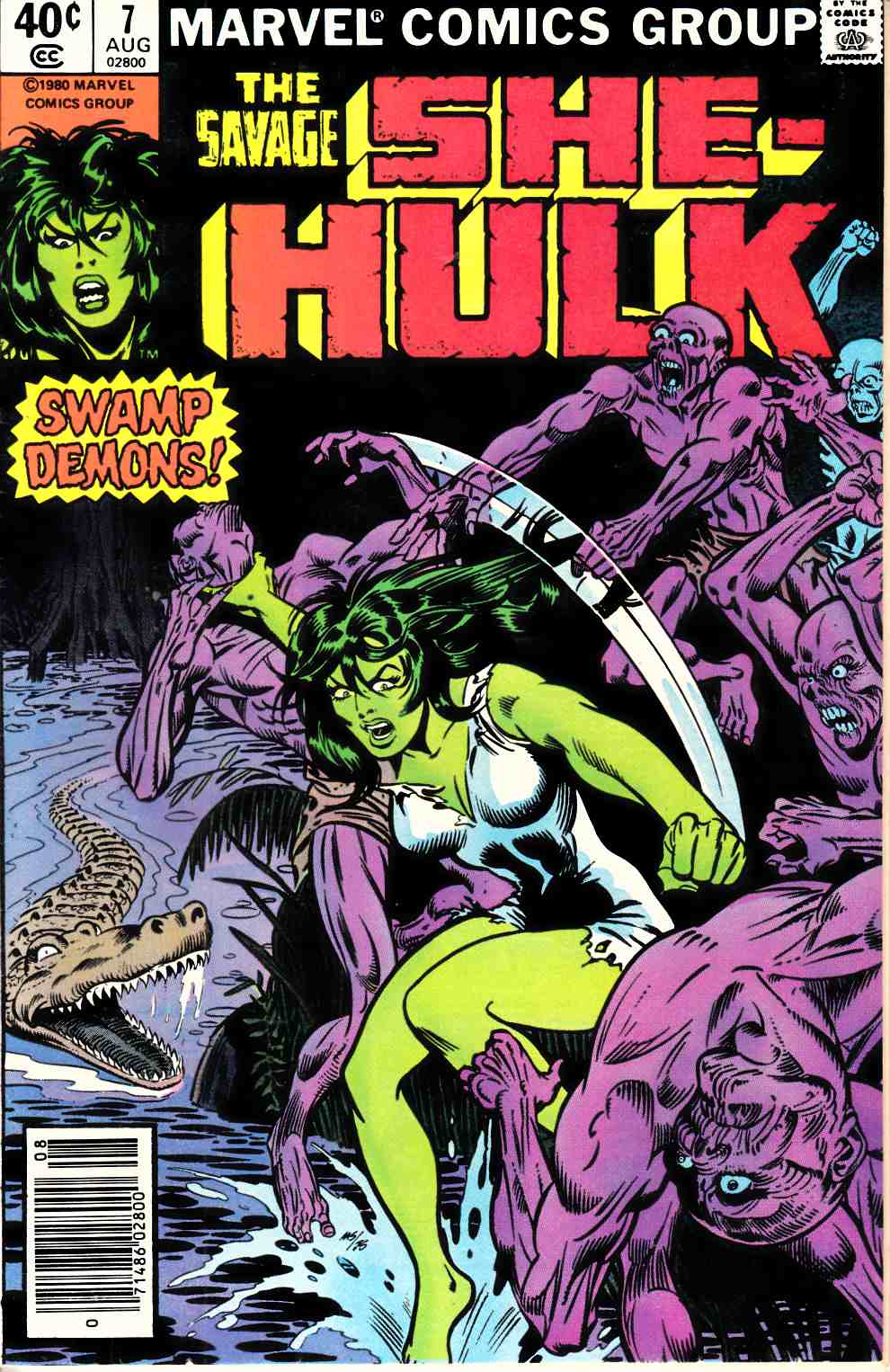 Savage She-Hulk #7 Newsstand Edition Very Fine (8.0) [Marvel Comic] THUMBNAIL