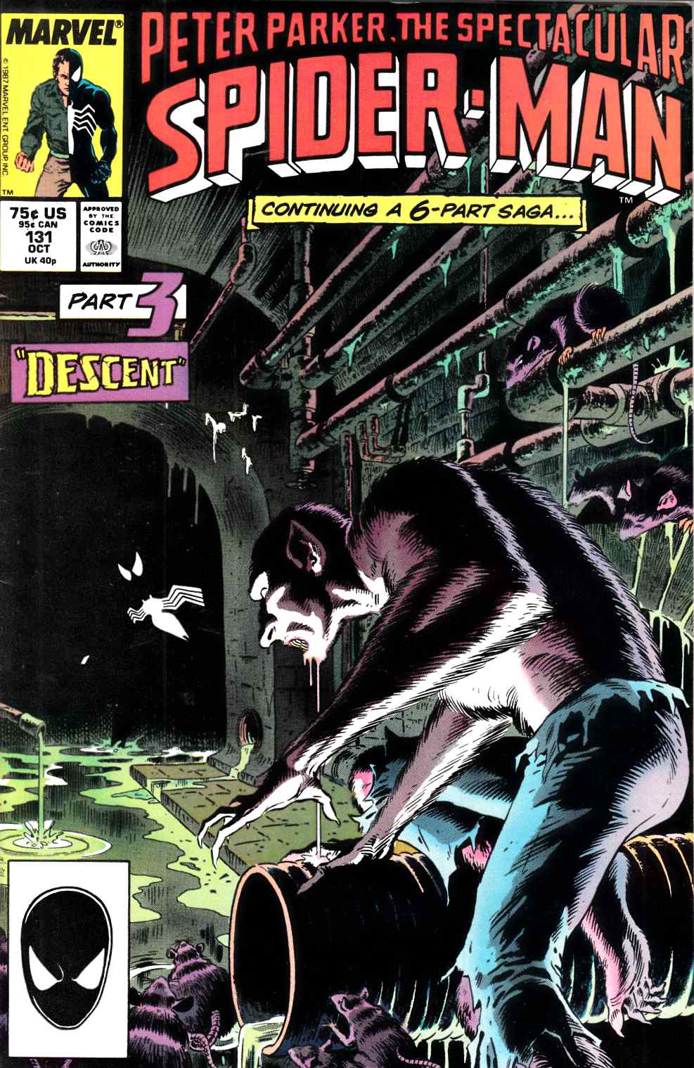 Spectacular Spider-Man #131 Very Fine (8.0) [Marvel Comic] LARGE