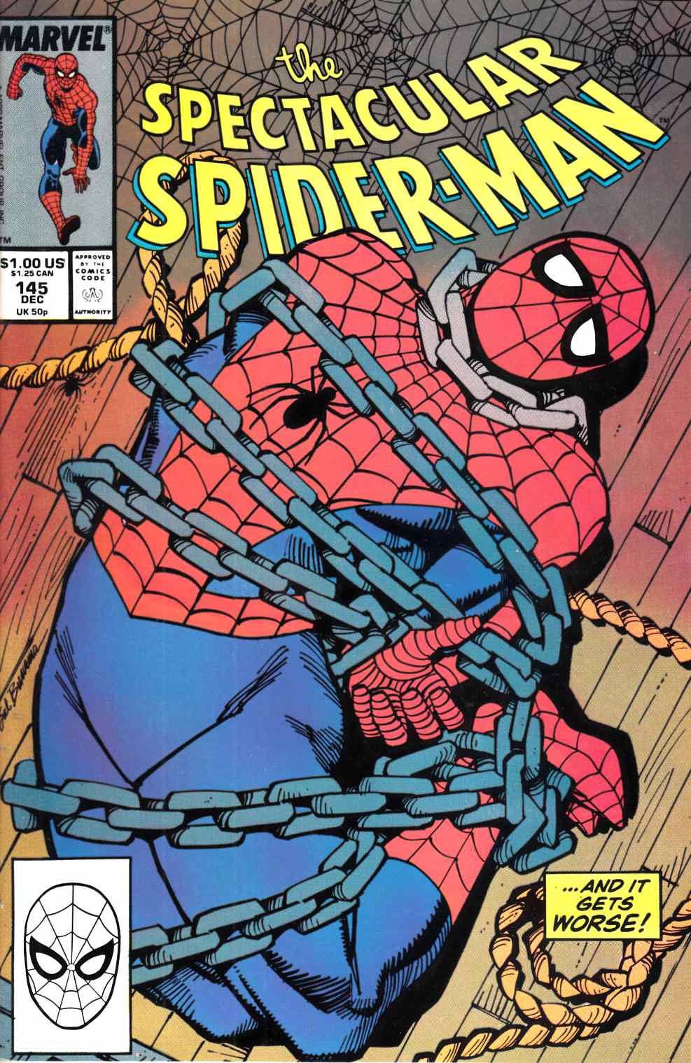 Spectacular Spider-Man #145 Very Fine (8.0) [Marvel Comic] LARGE
