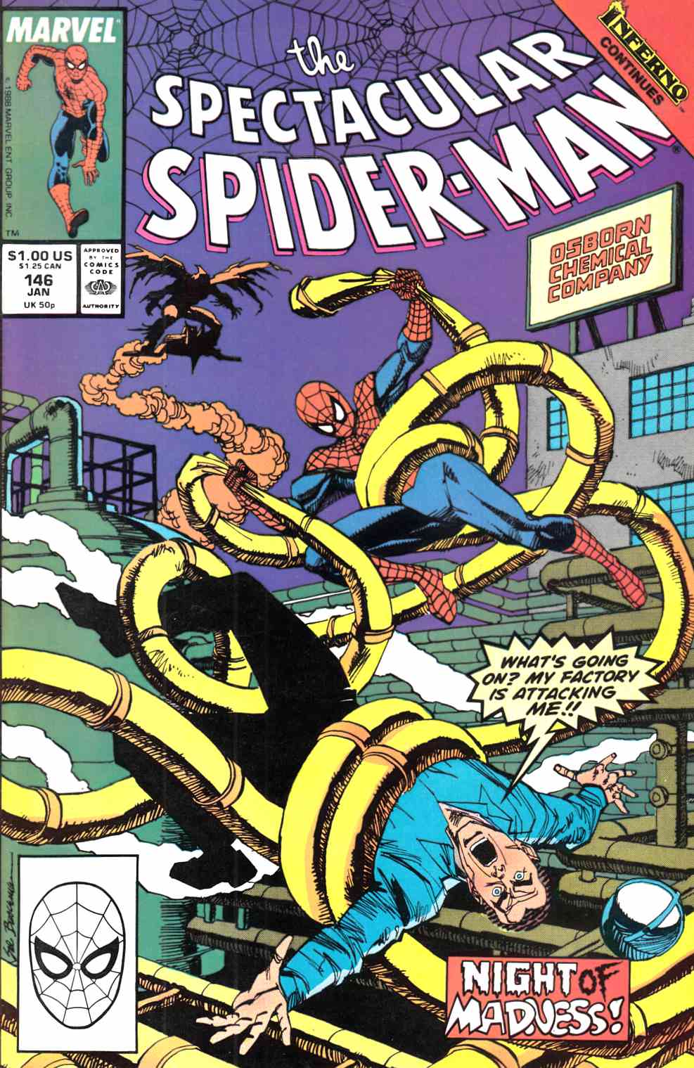 Spectacular Spider-Man #146 Near Mint (9.4) [Marvel Comic] THUMBNAIL