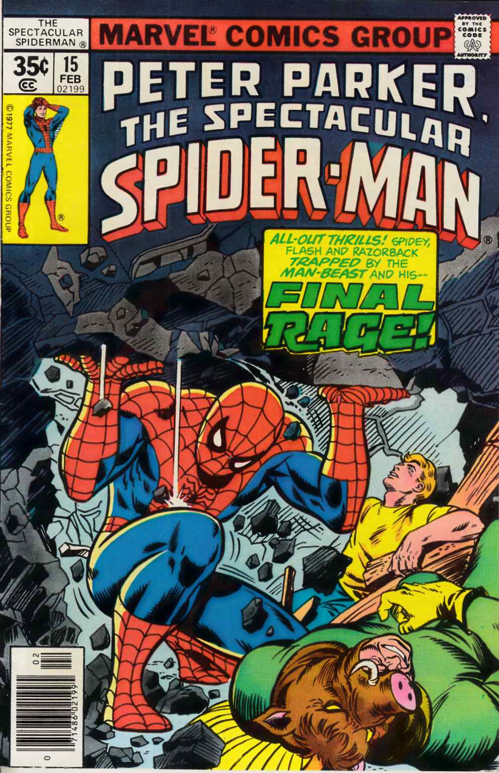 Spectacular Spider-Man #15 Very Fine (8.0) [Marvel Comic] THUMBNAIL