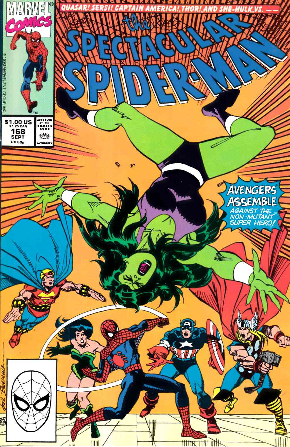 Spectacular Spider-Man #168 Very Fine (8.0) [Marvel Comic] LARGE