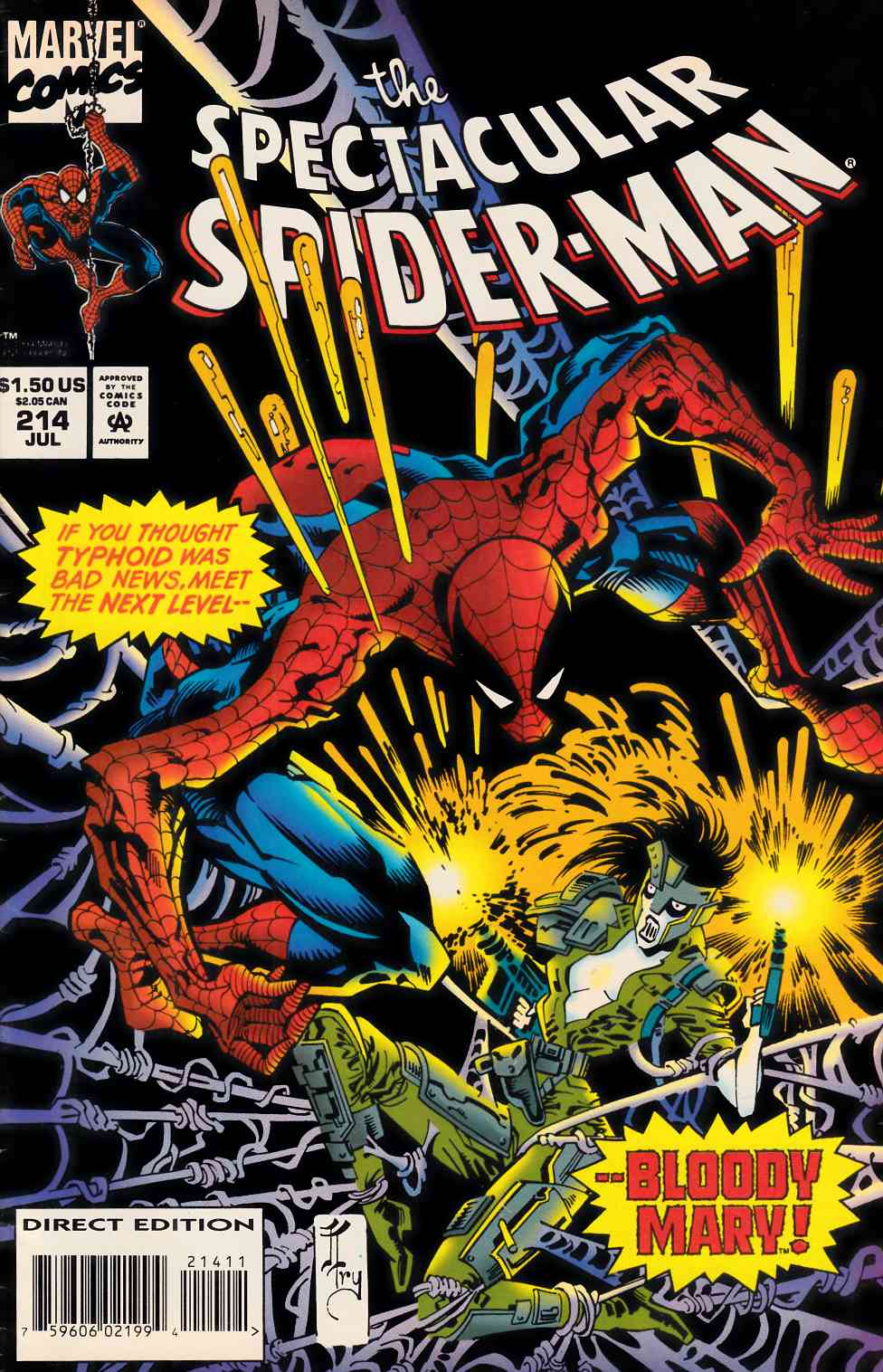 Spectacular Spider-Man #214 Fine (6.0) [Marvel Comic] THUMBNAIL