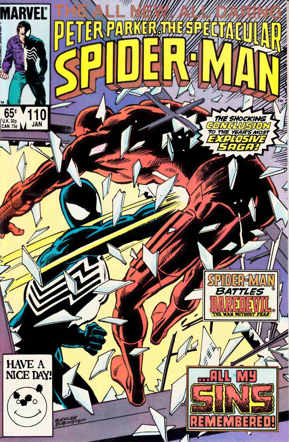 Spectacular Spider-Man #110 Near Mint (9.4) [Marvel Comic] LARGE