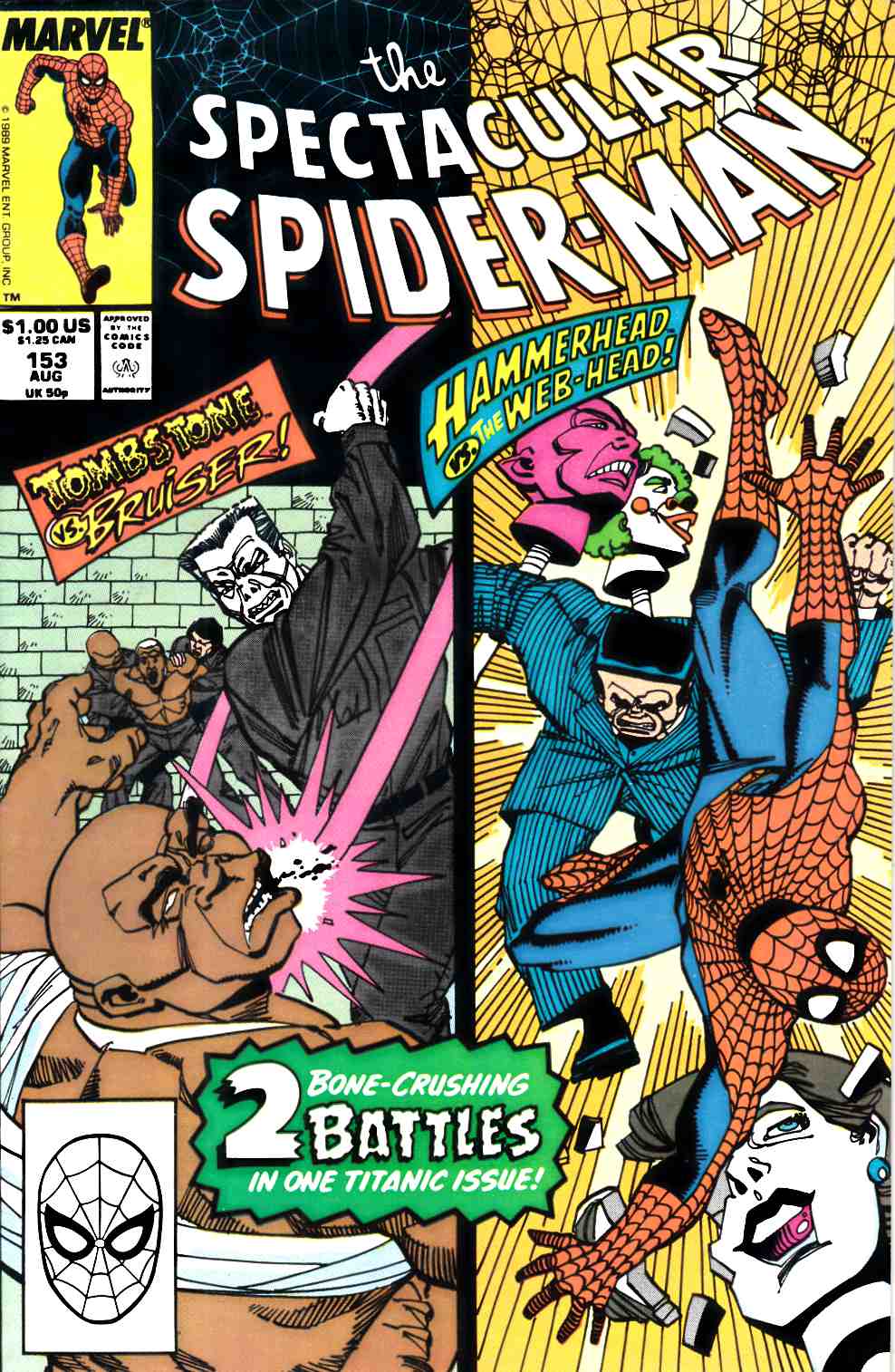 Spectacular Spider-Man #153 Near Mint Minus (9.2) [Marvel Comic] LARGE