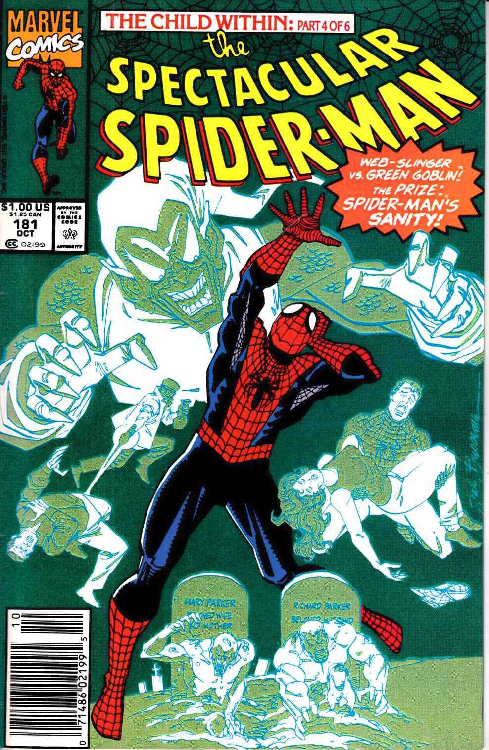 Spectacular Spider-Man #181 Newsstand Edition Fine (6.0) [Marvel Comic] LARGE