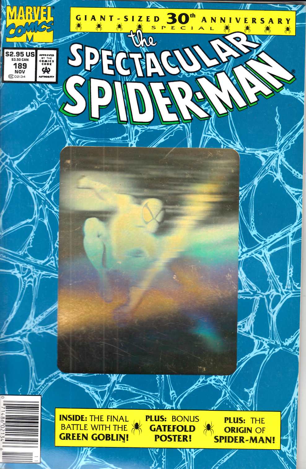 Spectacular Spider-Man #189 Second Printing Newsstand Edition Fine (6.0) [Marvel Comic] LARGE