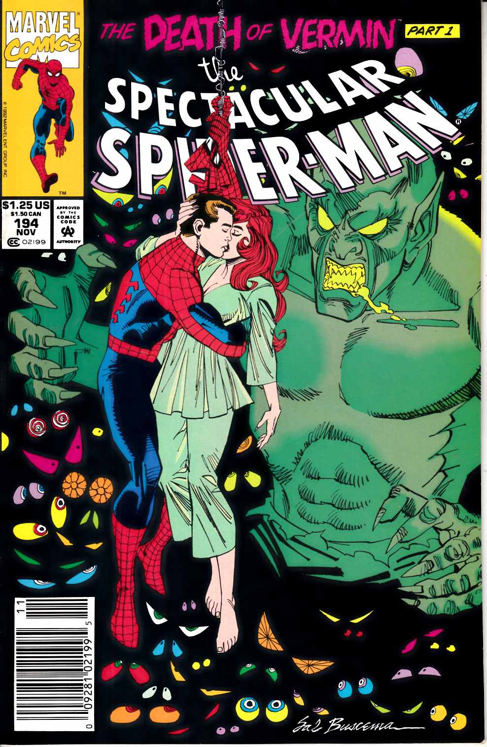 Spectacular Spider-Man #194 Newsstand Edition Near Mint Minus (9.2) [Marvel Comic] THUMBNAIL
